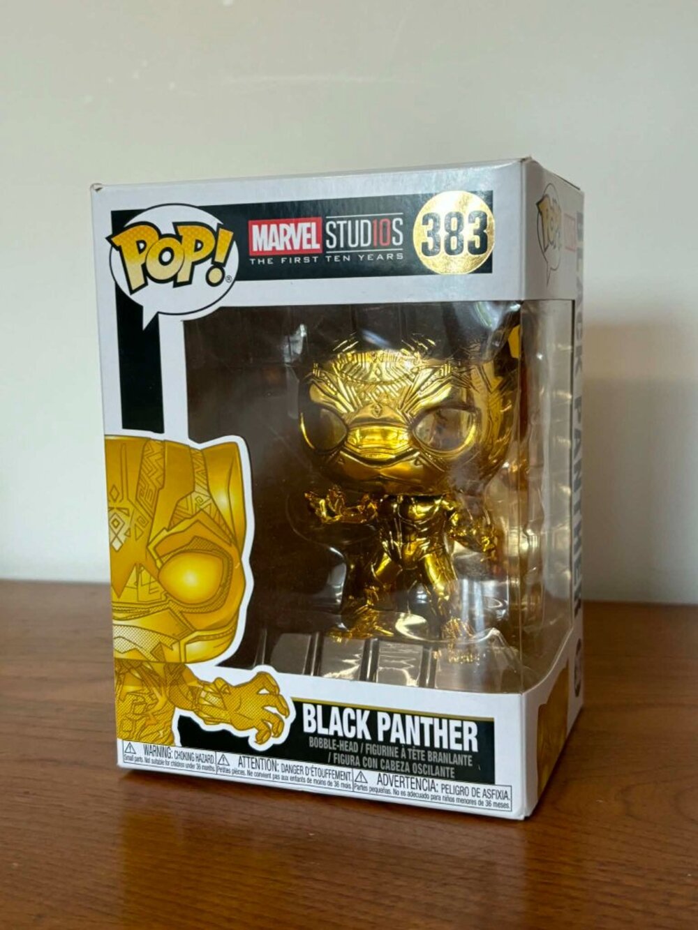 Funko Pop! Black Panther (Gold) #383 | Marvel Studios | Marvel Vinyl Figure